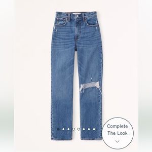 Abercrombie high waisted jeans- 90 Ankle Straight
